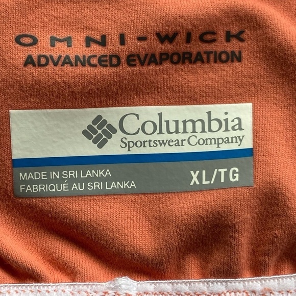 Columbia Omni-Wick Evaporation Dress Straps Orange Peach XL UPF Sun Protection - Picture 3 of 10